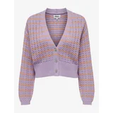 Only Orange-purple women's striped cardigan Asa - Women's