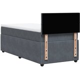 Box spring krevet s madracem tamnosivi 90x200 cm baršunasti | shoptok.hr