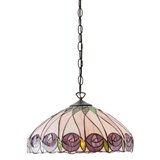 Endon 64176 - Luster na lancu Tiffany HUTCHINSON 1xE27/60W/230V prečnik 40 cm | Eponuda.com