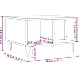  Stolić za kavu sjajni bijeli 60x50x36,5 cm konstruirano drvo | shoptok.hr
