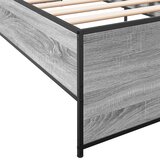  Okvir za krevet boja hrasta 100x200cm konstruirano drvo i metal | shoptok.hr