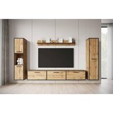 MID.YOU Dnevni Regal Bogota Xl, Barva Hrasta, Črna, 4-Delno | Shoptok.si