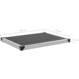 vidaXL Vanjska podloga za tuš WPC i nehrđajući čelik 80 x 62 cm siva | shoptok.hr