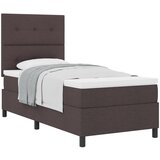 vidaXL Postelja s box springom in vzmetnico rjava 100x200 cm tkanina, (22067445) | Shoptok.si