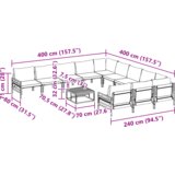 vidaXL Sjedeća garnitura za vrt 12 pcs Antracit Čelik | shoptok.hr