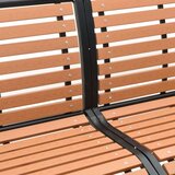 vidaXL vrtna klupa smeđa 231 cm od drva i čelika obloženog prahom | shoptok.hr