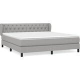  Krevet box spring s madracem svjetlosiva 160x200 cm tkanina Slike