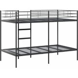 Krevet na kat bez madraca crni 100x200 cm čelik | Eponuda.com