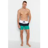 Trendyol Swim Shorts - Navy blue - Colorblock