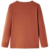  Dječja majica s dugim rukavima boja konjaka 92 | shoptok.hr