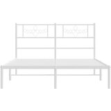 Metalni okvir za krevet s uzglavljem bijeli 140 x 190 cm | shoptok.hr