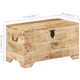  Skrinja za shranjevanje iz trdnega neobdelanega mangovega lesa, (20707950) | Shoptok.si