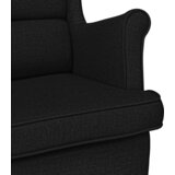  Stolica za ljuljanje 74x90x102 cm od tkanine crna | shoptok.hr