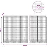  Gabion s žicom debljine 3 5 mm i mrežom 5x10 cm 950x50x150 cm - 50 cm 150 cm 950 cm | shoptok.hr