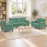  Set sofe 3 pcs Morska zelena Baršun | shoptok.hr