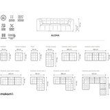 Makamii Kaki zelena sofa od imitacije kože 180 cm Aloha – | shoptok.hr