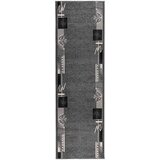  Trkački tepih FLORNES Tkani Siva Listovi 80 x 200 cm PP 7 mm - Sivi listovi 80 x 200 cm | shoptok.hr