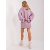 Fashion Hunters Light purple knitted mini dress Cene