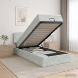  Podesivi krevet s madracem Svjetlosiva 90 x 200 cm Baršun | shoptok.hr