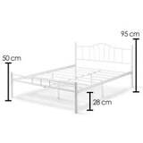 Hanah home bračni krevet K25 white (140 x 190)