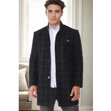 Dewberry PLT9367 MEN'S COAT-PATTERNED NAVY BLUE