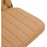  Okretna uredska stolica bež kovrčava tkanina nalik vuni | shoptok.hr