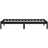  Posteljni okvir črn iz trdnega lesa 75x190 cm 2FT6, (20645479) | Shoptok.si