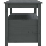  Klubska mizica siva 71x49x55 cm trdna borovina, (20711552) | Shoptok.si