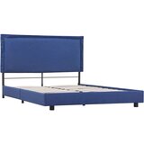  Posteljni okvir brez vzmetnice modra tkanina 135x190 cm, (21829402) | Shoptok.si