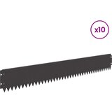  Ograda oko Travnjaka 10 pcs 103 x 15 cm Čelik Crna | Eponuda.ba