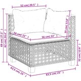  4-dijelni set vrtnih sofa od poliratana s jastucima sivi | shoptok.hr