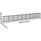  Gabionska košara s poklopcem 900x50x100 cm pocinčano željezo | shoptok.hr