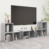 Furnova Komplet TV omaric 6-delni betonsko siva iverna plošča, (21923800) | Shoptok.si