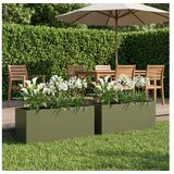 vidaXL Vrtna saksija 2 kom. Maslinastozelena 80 x 40 x 40 cm - Maslinastozelena 80 x 40 x 40 cm 2 | shoptok.hr