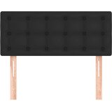  Uzglavlje crno 80 x 5 x 78/88 cm od umejtne kože | shoptok.hr