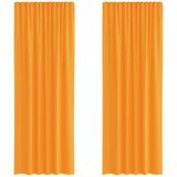 vidaXL Voile zavjese s džepovima za šipke 2 kom. narančaste - Narančasta 140 x 260 cm 1 s džepovima za šipke | shoptok.hr