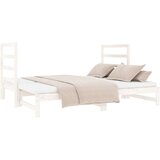  Izvlečna dnevna postelja bela 2x(90x190) cm trdna borovina, (20725233) | Shoptok.si