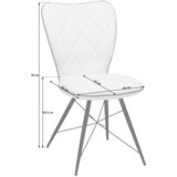 Hom`in stol, kovina, tekstil črna, bela | Shoptok.si