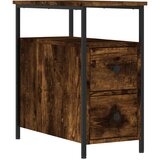 Maison Chic Nočna omarica - Nočna miza dimljeni hrast 30x60x60 cm inženirski les, (21687210) Cene