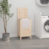 vidaXL Zaboj za perilo 44x44x76 cm trdna borovina | Shoptok.si