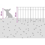 PANEL vrtne ograde 12 kom. 25 x 30 cm Pocinčani čelik Srebrna | shoptok.hr