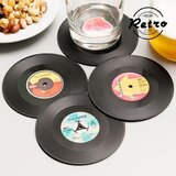  Plastični podmetači za čaše - gramofonske ploče (4 komada) | shoptok.hr