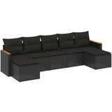 vidaXL 7-dijelni set vrtnih sofa od poliratana s jastucima crni | shoptok.hr
