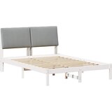  Okvir kreveta s uzglavljem Bijela i svijetlosiva 160 x 200 cm | Eponuda.com