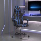  Vrtljiv gaming stol črno in modro umetno usnje, (21377246) u