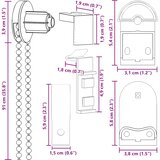  20-dijelni okovi za rolo zavjese 25 mm | shoptok.hr