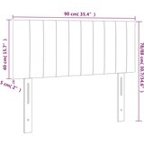  LED uzglavlje crno 90x5x78/88 cm od tkanine | shoptok.hr
