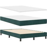  Box Spring Postelja s Blazino Temno Zelena 120x200 cm Žamet, (22052403) | Shoptok.si