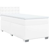 vidaXL Krevet s oprugama i madracem bijeli 90 x 200 cm od umjetne kože | shoptok.hr