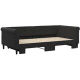  Dnevni krevet na razvlačenje crni 100 x 200 cm baršunasti | shoptok.hr